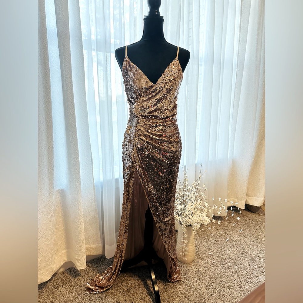Gold Sequined Dress